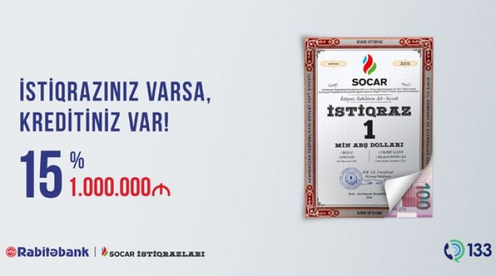 İstiqrazınız varsa, kreditiniz var! 