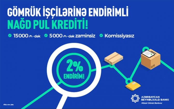 Beynəlxalq Bankdan gömrük işçilərinə özəl kredit!