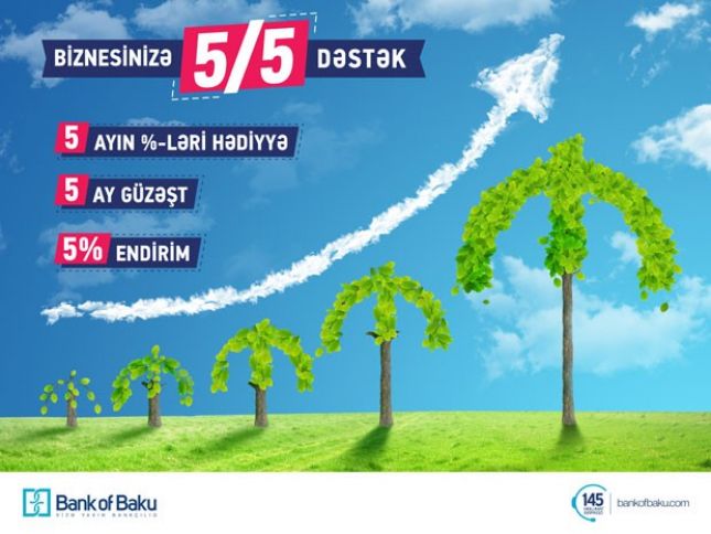 5 ay güzəştli və 5% endirimlə mikrokredit!