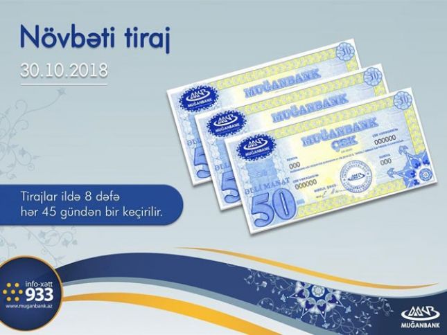 Muğanbankda 10 000 manata kimi udmaq şansı: 21-ci tiraj