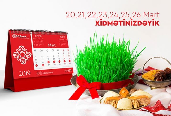 "NBC Bank" bayram günlərində də müştərilərinə xidmət göstərəcək