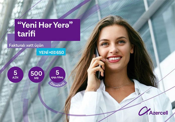 Azercell-dən “Yeni Hər Yerə” tarifi
