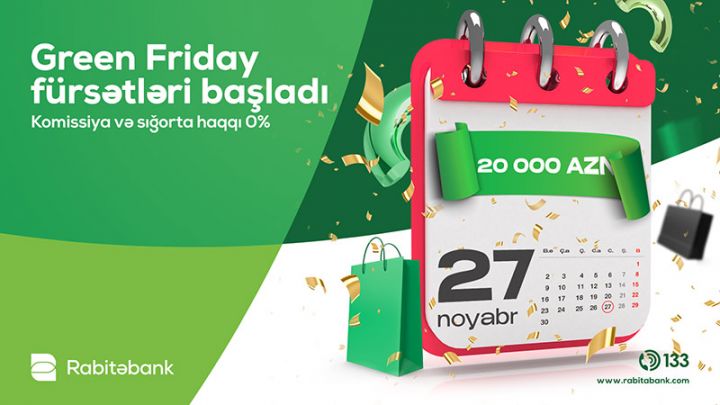 Bankdan kreditə “Qara cümə” endirimi