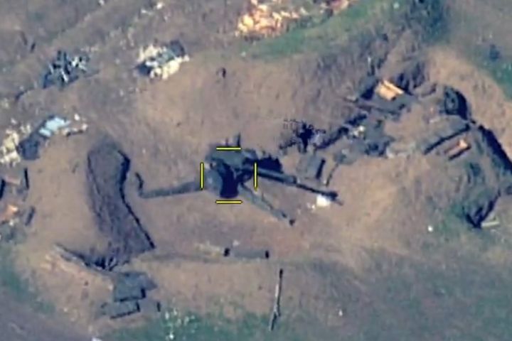 Atəşkəs rejimini qəsdən pozan düşmənin artilleriya bölməsi məhv edilib – VİDEO