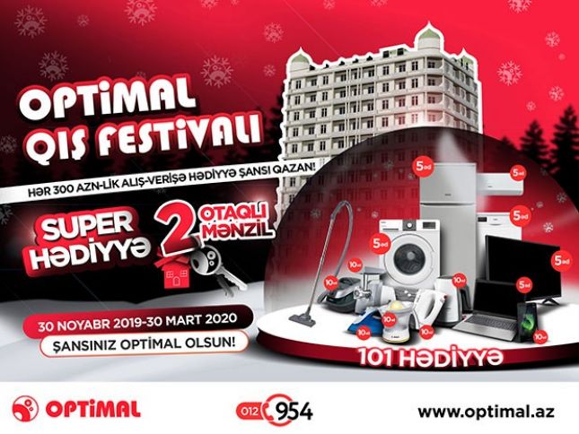“Optimal Elektronika”dan müştərilərinə 2 otaqlı mənzil və 100 hədiyyə şansı!