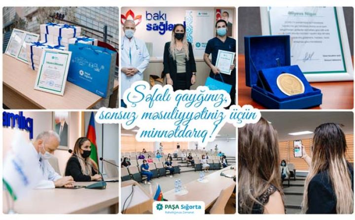 PAŞA Sığorta pandemiyaya qarşı mübarizə aparan səhiyyə işçilərini təltif etdi – FOTO/VİDEO