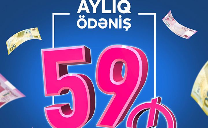 Ayda 59 manat ödənişlə 1500 MANAT KREDİT!