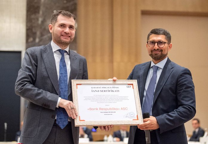 “Bank Respublika”nın sədri xüsusi sertifikat aldı