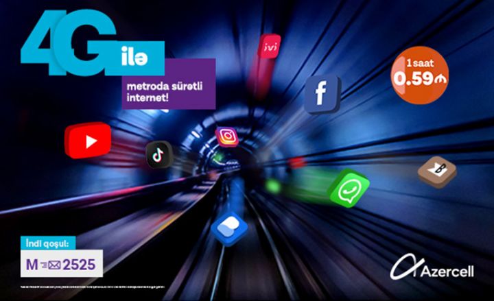 Azercell-in yüksəksürətli internetinə metroda xüsusi güzəşt!