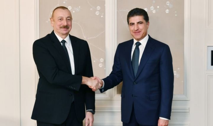 Əliyevin İraq Kürdüstan Regional Hökumətinin başçısı ilə görüşü olub