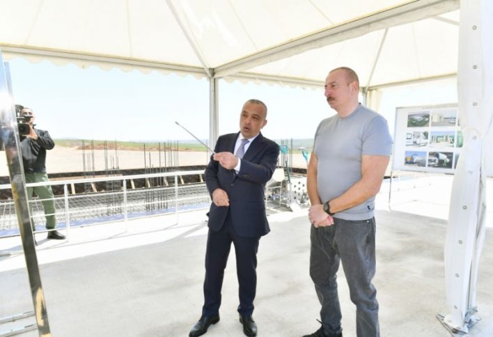 Füzuli şəhərinin içməli su təchizatı, kanalizasiya və yağış suları sistemləri kompleksinin təməli qoyulub