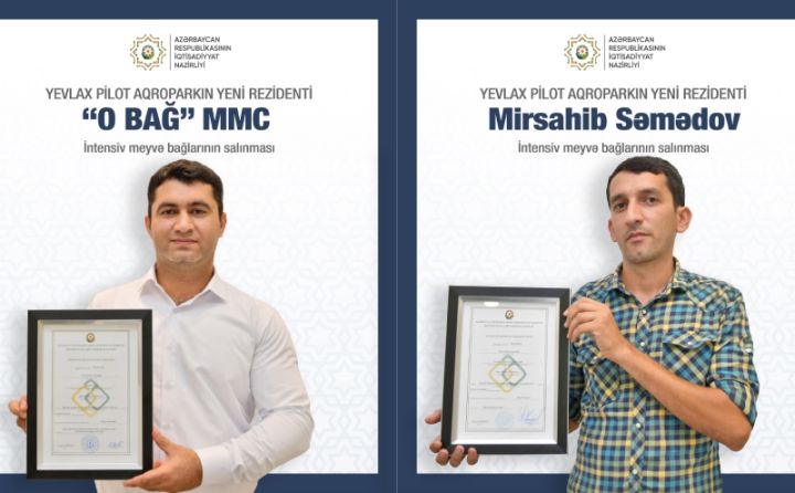 "Yevlax Pilot Aqropark"da daha 2 rezident - MEYVƏ BAĞLARI SALACAQLAR