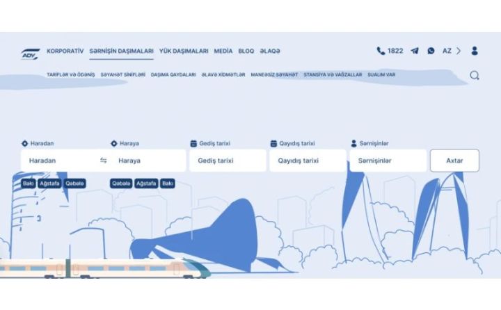 “Azərbaycan Dəmir Yolları”  yenilənmiş korporativ veb-saytını istifadəyə verib.