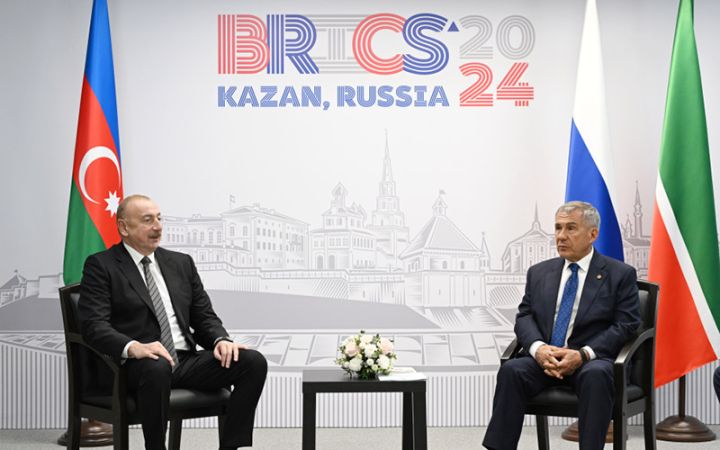Əliyevin Tatarıstanın Rəisi ilə görüşü olub - YENİLƏNİB