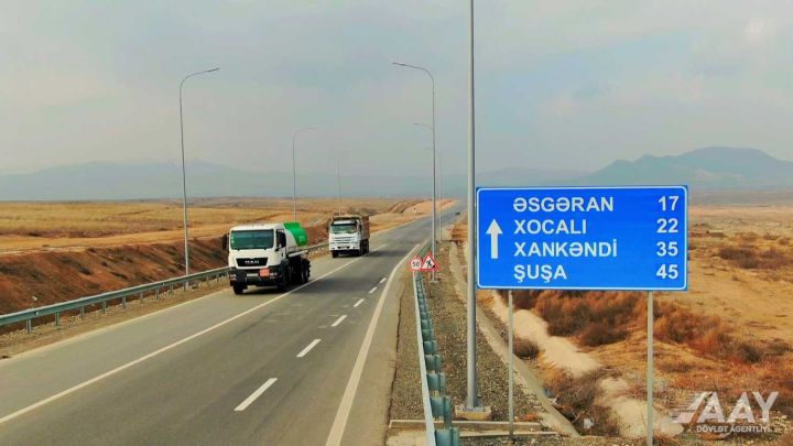 Ağdam-Əsgəran-Xocalı-Xankəndi yolunun tikintisi davam etdirilir - FOTO