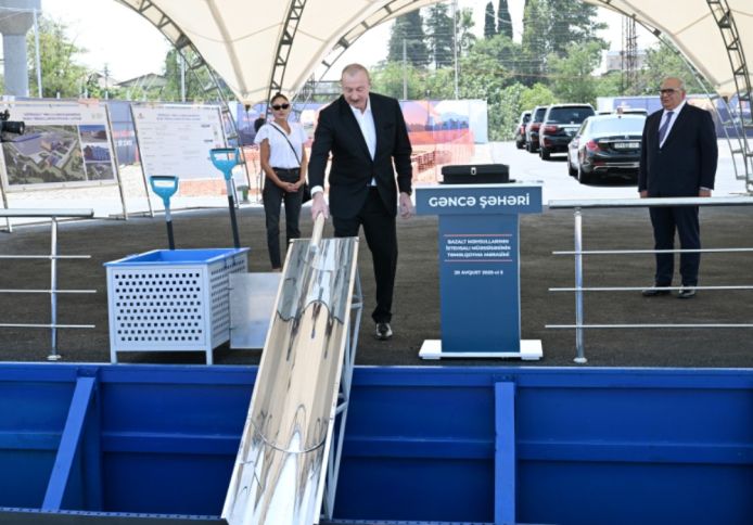 Gəncədə bazalt məhsullarının istehsalı müəssisəsinin təməli qoyuldu