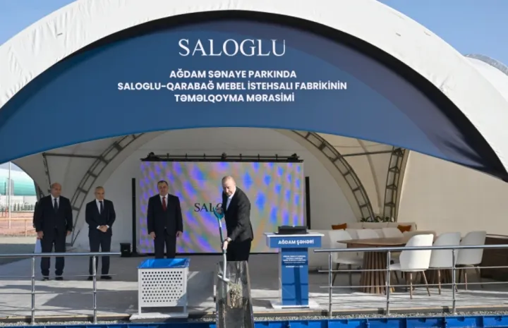 "Saloğlu Qarabağ” şirkətinin istehsal müəssisəsinin təməli qoyuldu