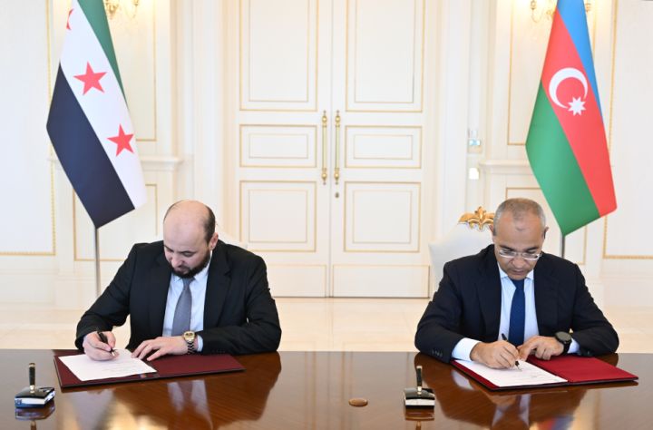 SOCAR ilə Suriya arasında Anlaşma Memorandumu imzalandı