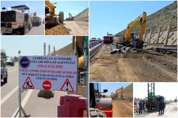 Bibiheybət yolunda bərpa işlərinə başlanılıb