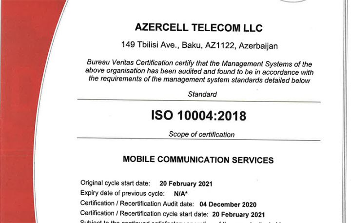 Azercell müştəri təcrübəsinin idarə edilməsinə görə yeni mükafat qazanıb