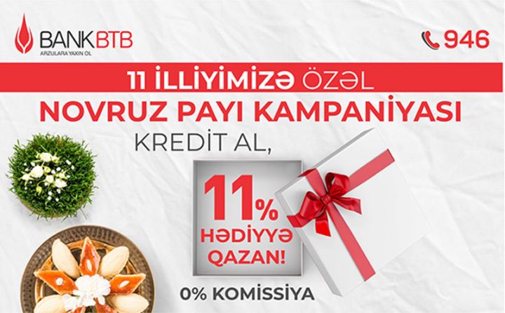Bank BTB-nin “Novruz payı”ndan yararlananlar qazanır