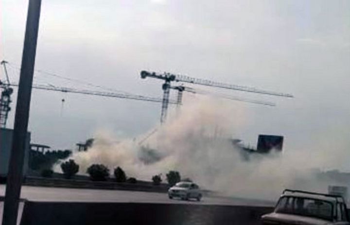 Bakıda yeni tikilən binaların ərazisində yanğın!