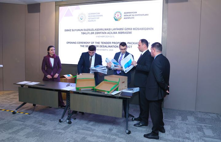 Dəniz suyunun duzsuzlaşdırılması layihəsi üzrə 8 şirkət təklif verib