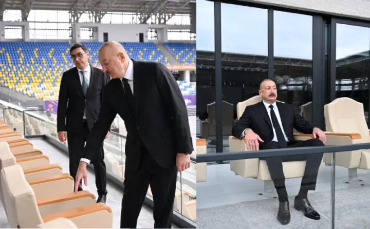 Prezident İlham Əliyev Gəncə Stadionunun açılışında iştirak edib